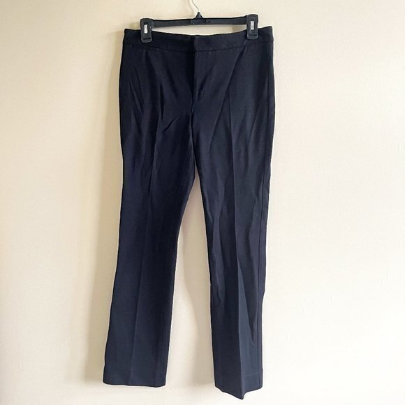 NYDJ BLACK‎ STRAIGHT LEG PANTS WOMENS SIZE 6 PETITE WORK POCKETS - Picture 1 of 7
